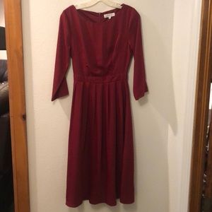 Ashley LeMieux retro look red dress